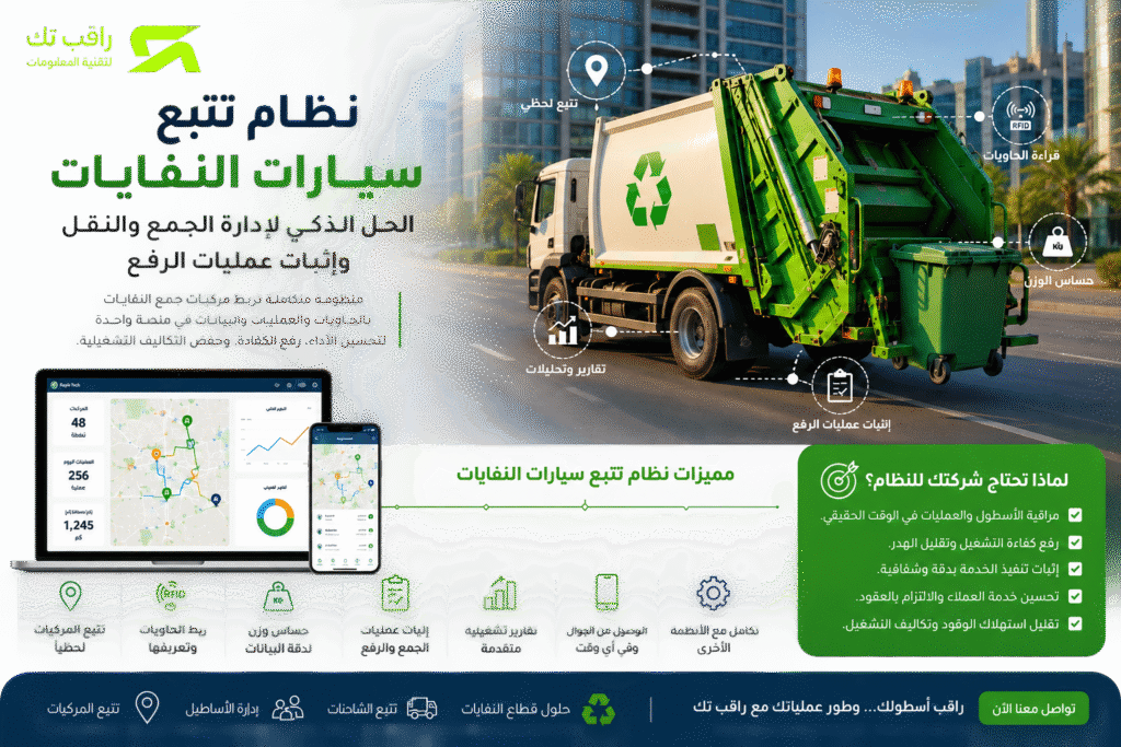 نظام تتبع سيارات النفايات في السعودية